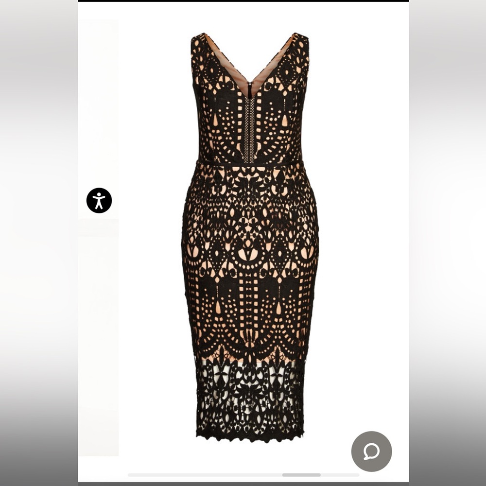 Midi lace cocktail dress by city chic - All Class Dress in US18 Black